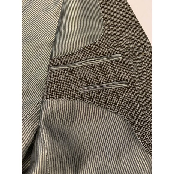Mazzoni Tweed Blazer Mens 40R Houndstooth Gray Jacket Sportcoat - Picture 11 of 14